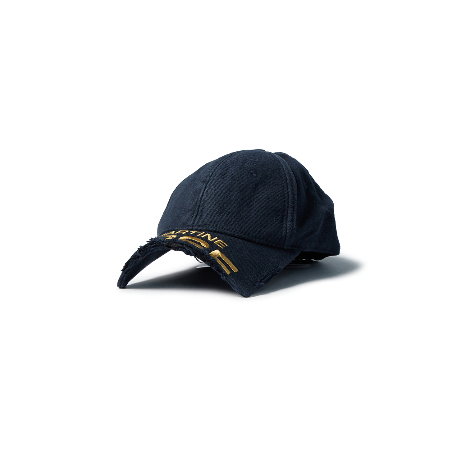 MARTINE ROSE - Cut Peak Cap (Navy) product image