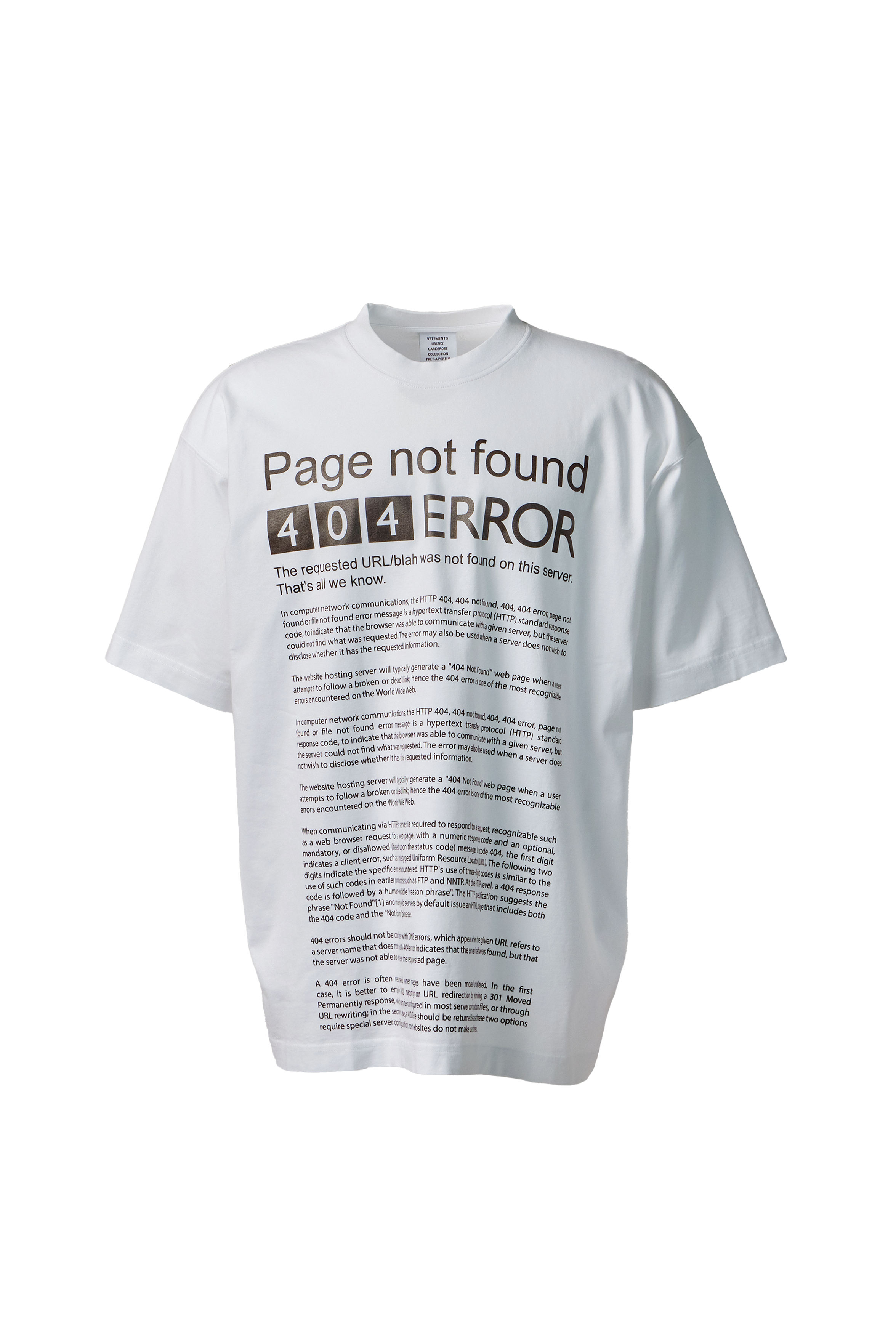 VETEMENTS - Page Not Found T-Shirt product image