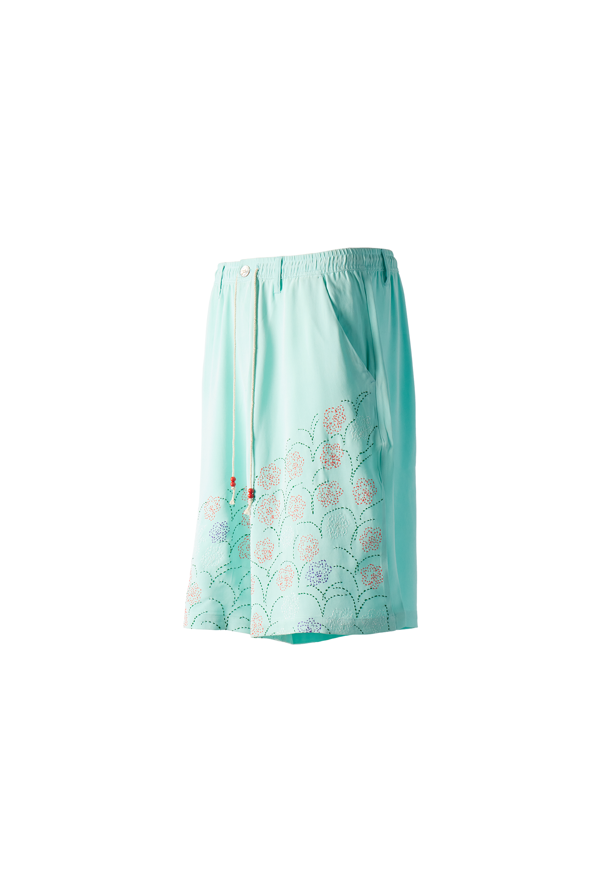 GLASS CYPRESS - Floral Silk Shorts product image