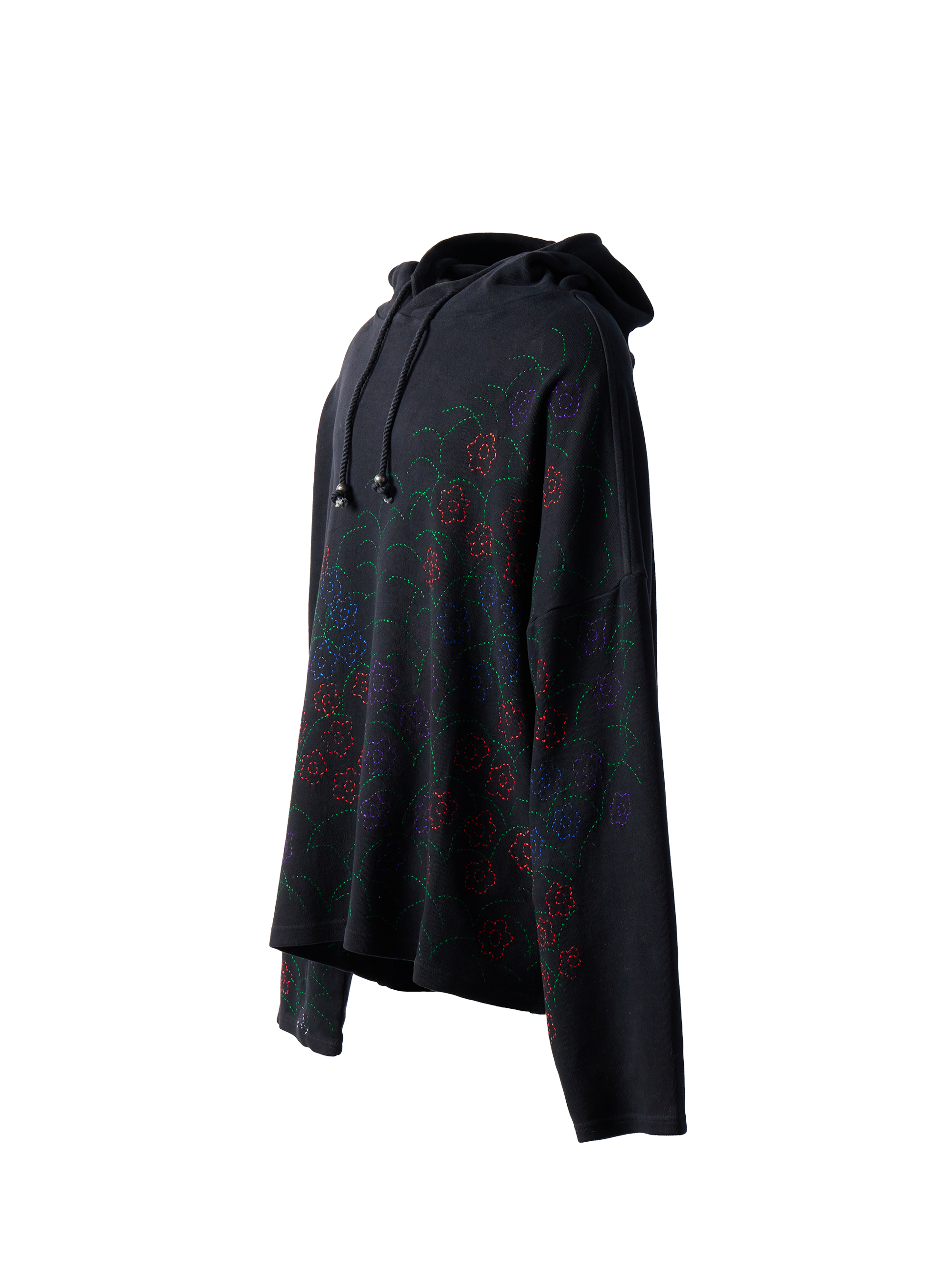 GLASS CYPRESS - Black Floral Hoodie product image