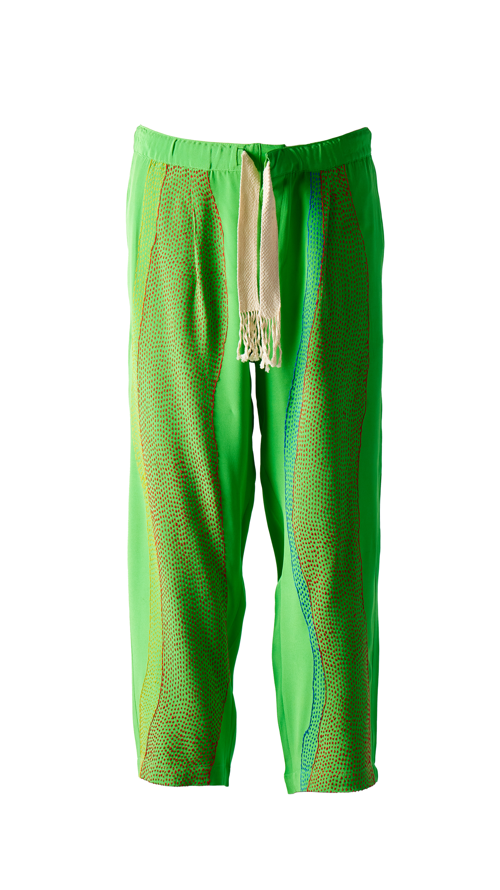 GLASS CYPRESS - Green Curves Silk Trouser product image