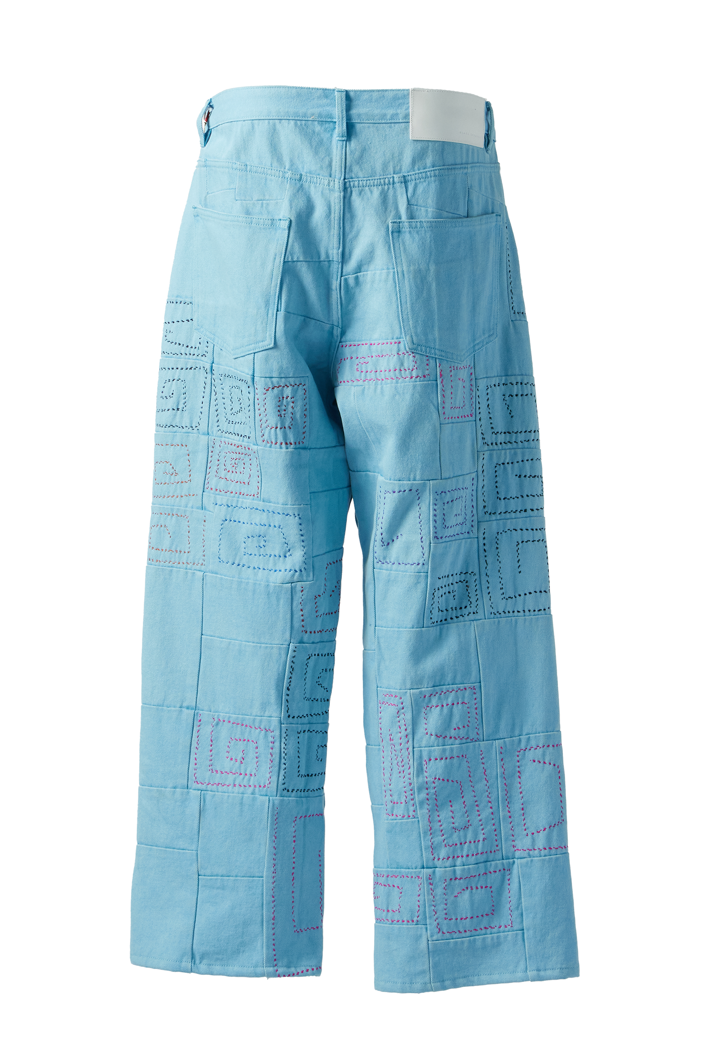 GLASS CYPRESS - Tonal Patchwork Denim Jeans product image