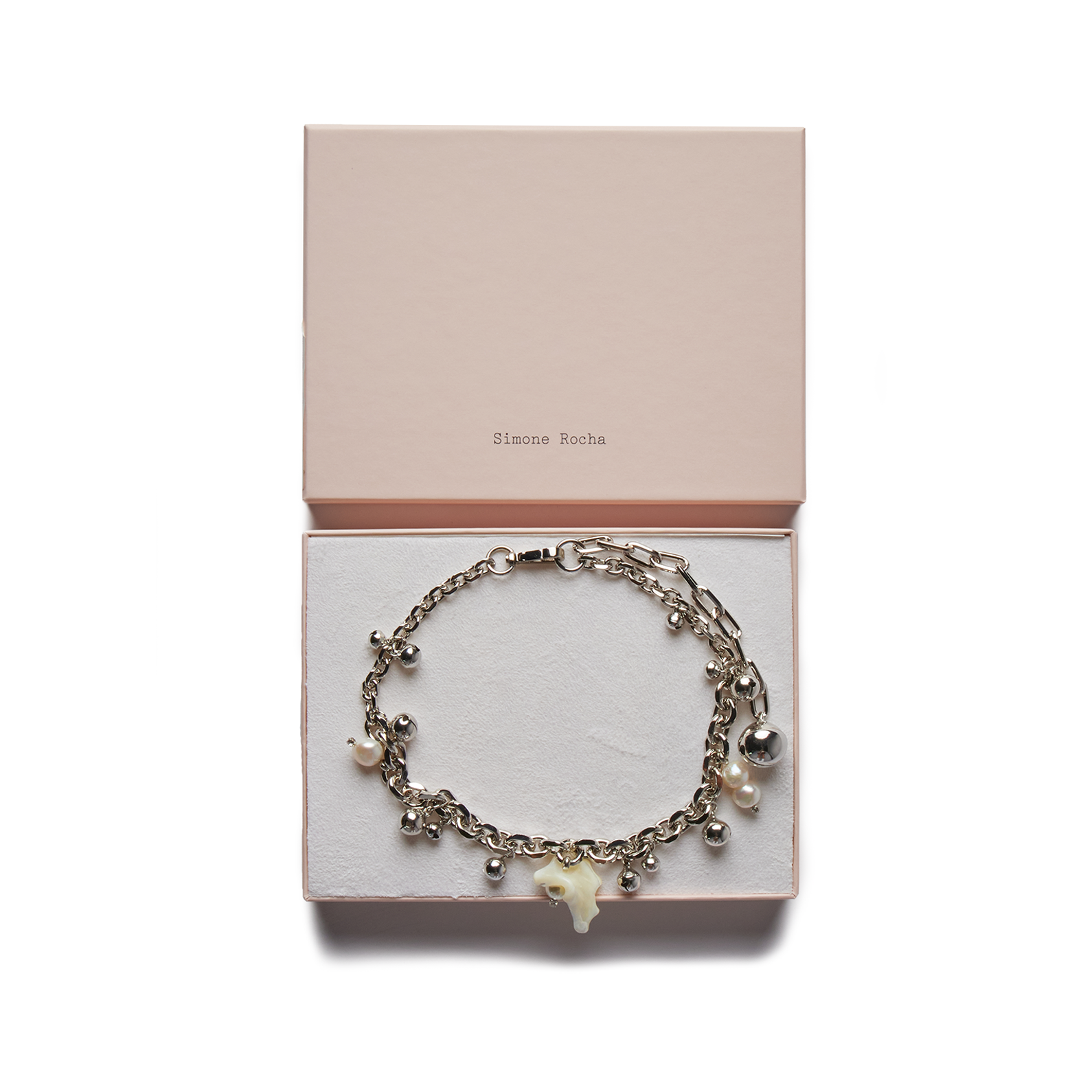 SIMONE ROCHA - Bell Charm And Pearl Chain Necklace product image